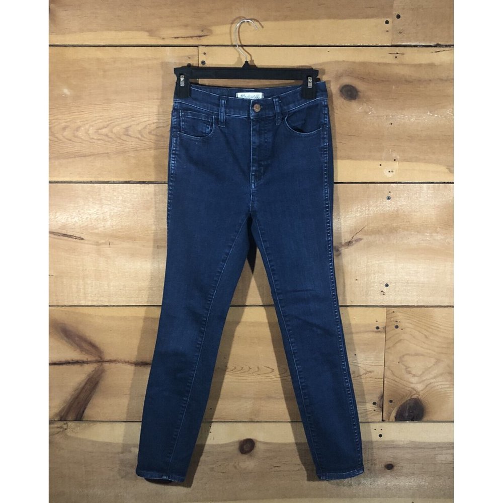 Madewell 10" High Riser Skinny Skinny Jeans Womens Size 25 Stretch Dark Wash